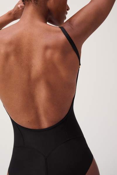 All Mesh Low Back Body in schwarz