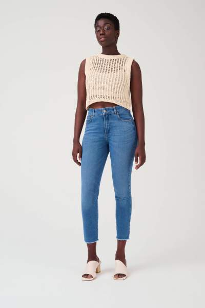Cropped High Rise Pants 
