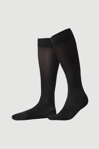 Schwarze Kniestrümpfe Allday Soft Compression im 25 DEN Look