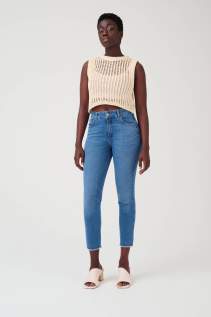 Cropped Denim High Rise Pants in der Farbe vintage blue
