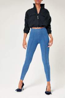 Blaue Shape Hose High Waist  Skinny Fit