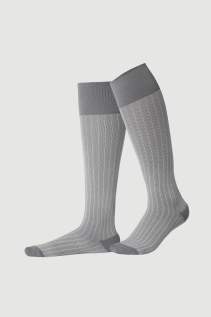 Unisex Kniestrümpfe Allday Herringbone Soft Compression in der Farbe hellgrau
