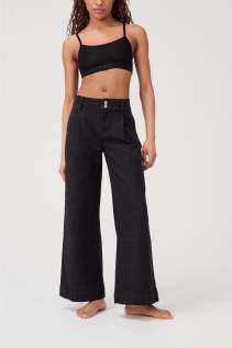 Loose Panama Pants in der Farbe rinsed black