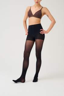 Tights Translucent 30 Conscious Control Top in der Farbe black
