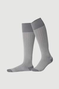 Unisex Kniestrümpfe Allday Herringbone Soft Compression in der Farbe hellgrau