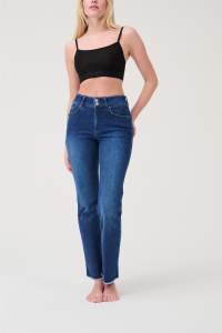 Straight High Rise Denim in der Farbe vintage blue