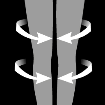 ITEM m6 Legwear für herrlich leichte Beine Das Beispielbild demonstriert den Druckverlauf der ITEM m6 Legwear.